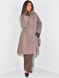 Manteau mi-long chiné évasé
