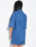 Tunique en jeans col polo