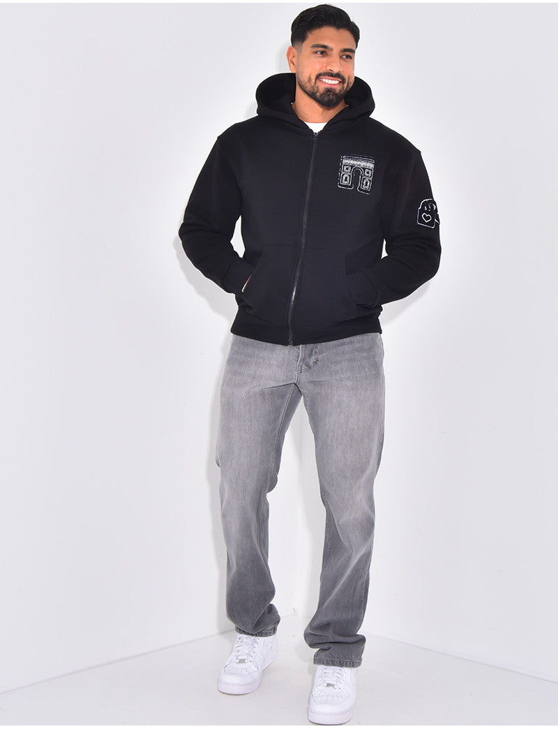 Veste à capuche avec arc de triomphe