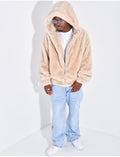 Veste à capuche en fourrure
