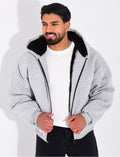Veste à capuche fourrée