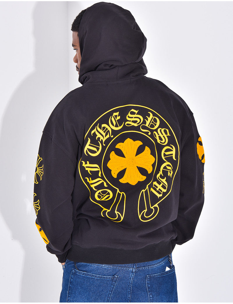 Veste à capuche motifs fleurs