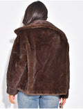 Veste en fausse fourrure premium col montant