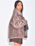 Veste en fausse fourrure premium col montant