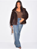 Veste en fausse fourrure premium col montant
