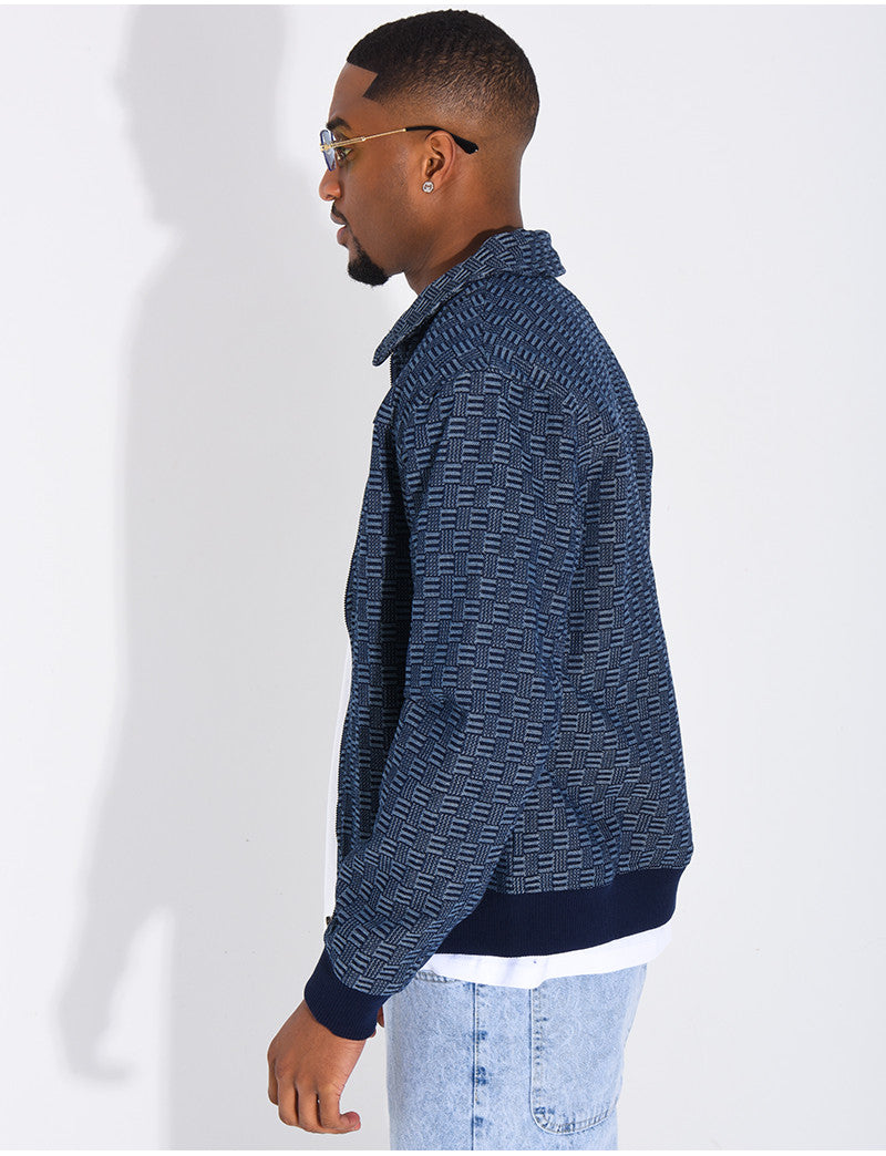 Veste à motifs effet jeans