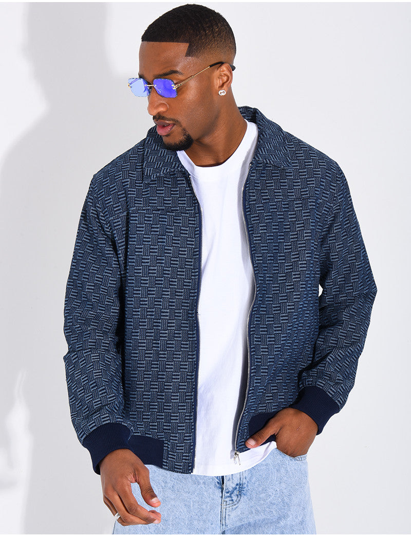 Veste à motifs effet jeans