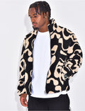 Veste à motifs en peau de mouton