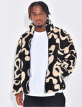 Veste à motifs en peau de mouton