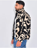 Veste à motifs en peau de mouton