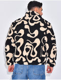 Veste à motifs en peau de mouton