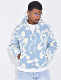 Veste à motifs en peau de mouton