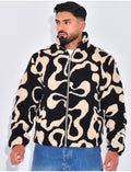 Veste à motifs en peau de mouton