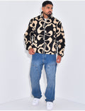 Veste à motifs en peau de mouton