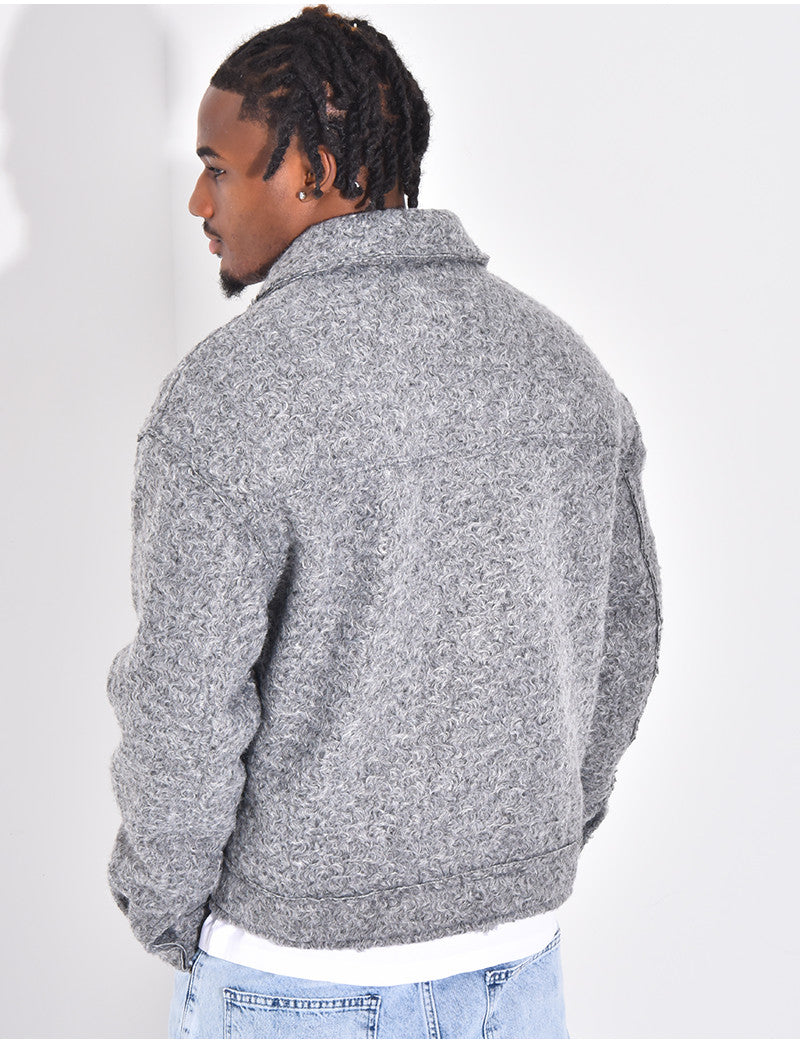 Veste à poche chiné