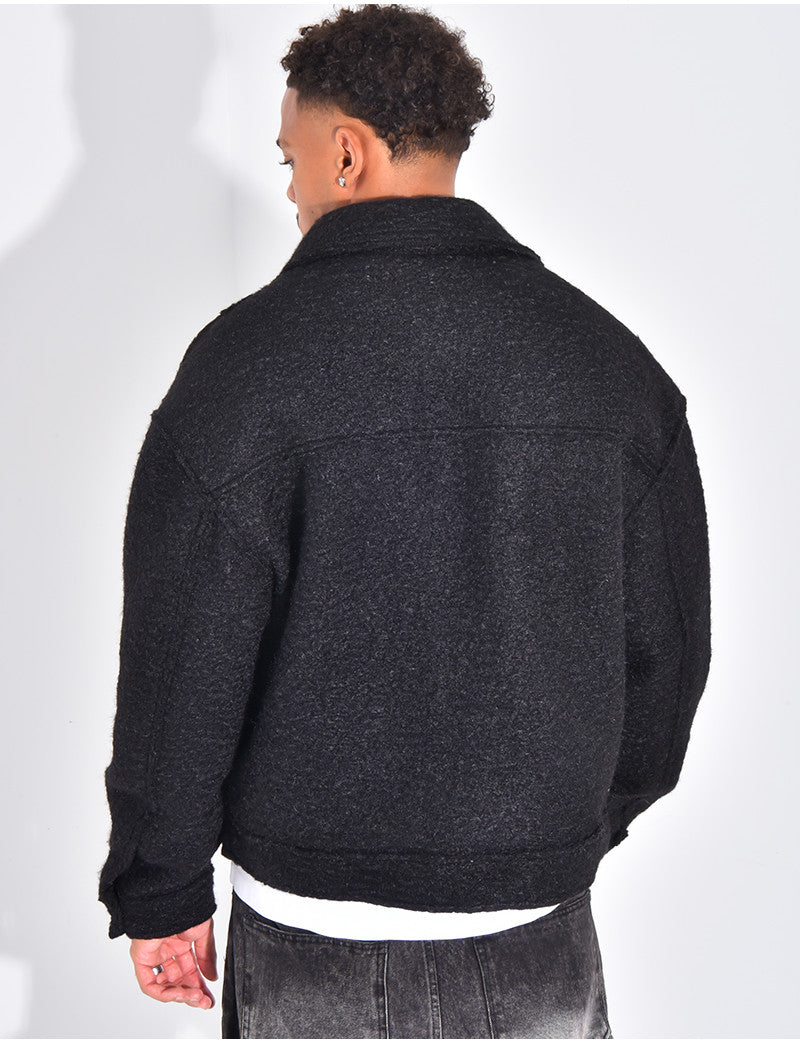 Veste à poches chiné