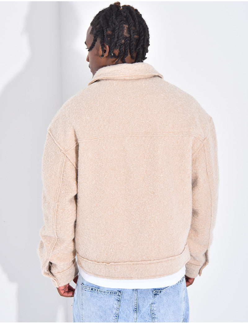 Veste à poches chiné