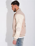 Veste bi-matière avec arc de triomphe
