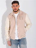 Veste bi-matière avec arc de triomphe
