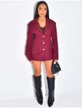 Veste blazer cintrée avec boutons dorés