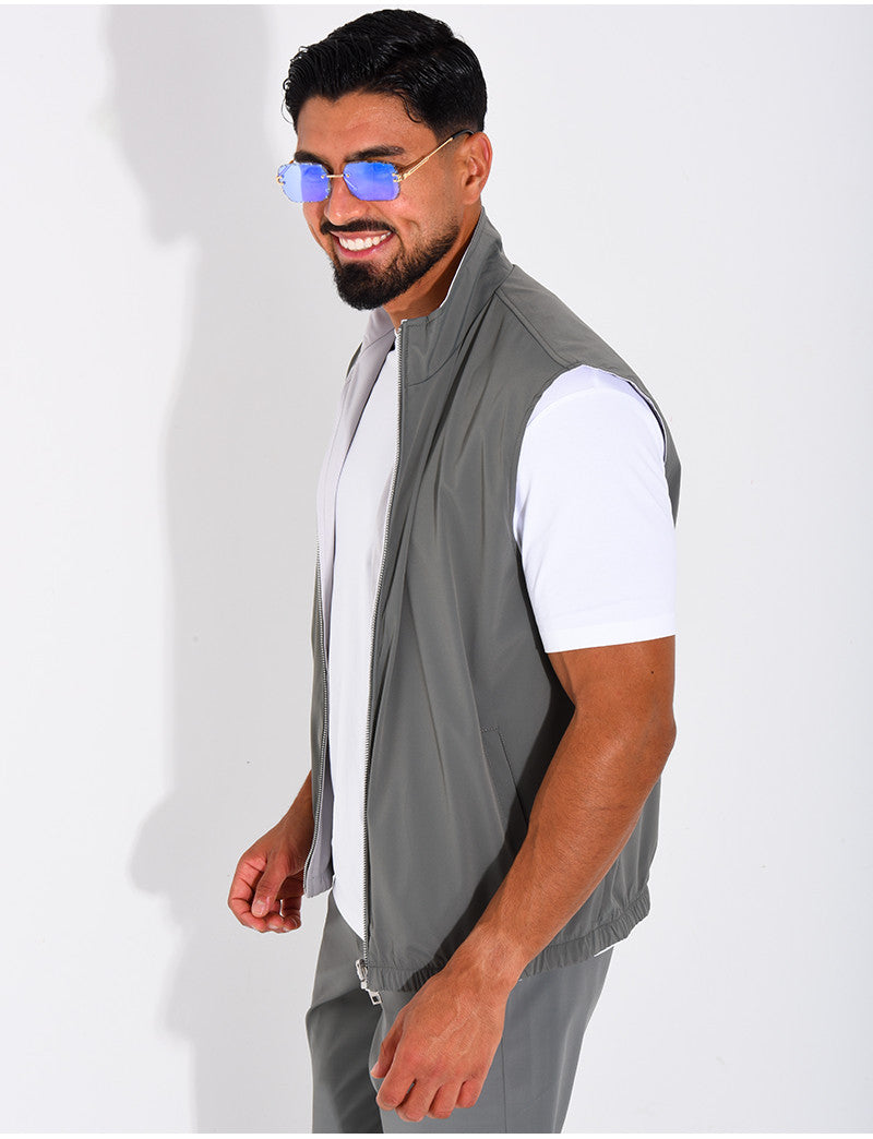 Veste sans manches reversible