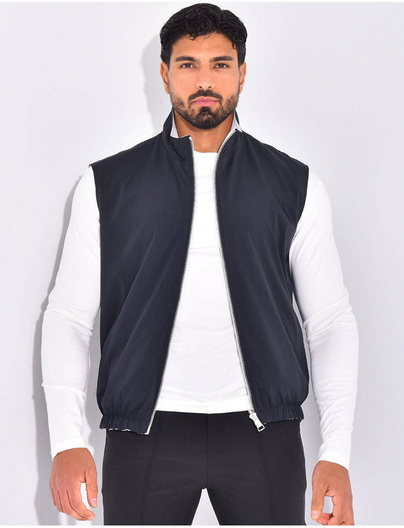 Veste sans manches reversible