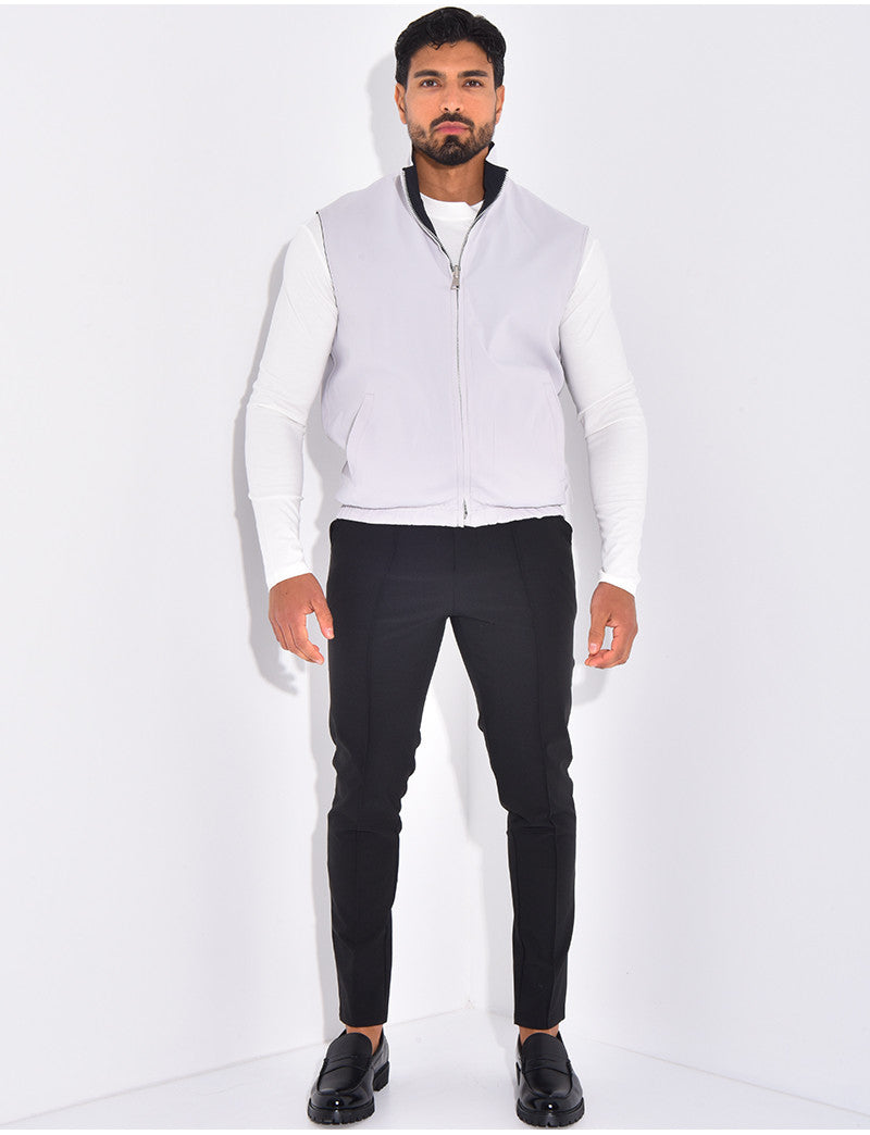 Veste sans manches reversible