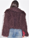 Manteau court à fourrure fluffy