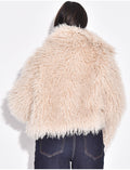 Manteau court à fourrure fluffy