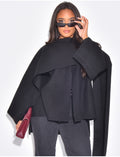 Veste courte en feutrine avec cape