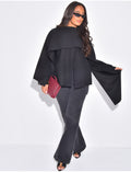 Veste courte en feutrine avec cape