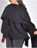Veste courte en feutrine avec cape