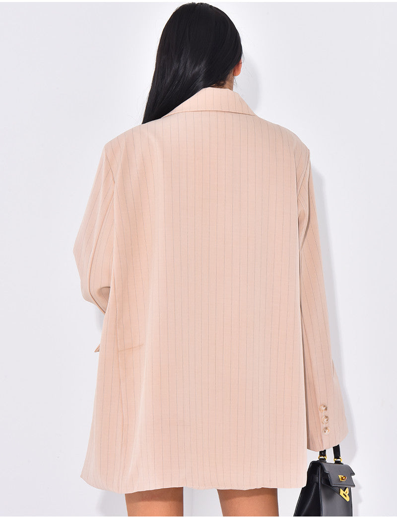 Blazer à fines rayures
