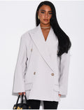 Veste de blazer à épaules structurées oversize