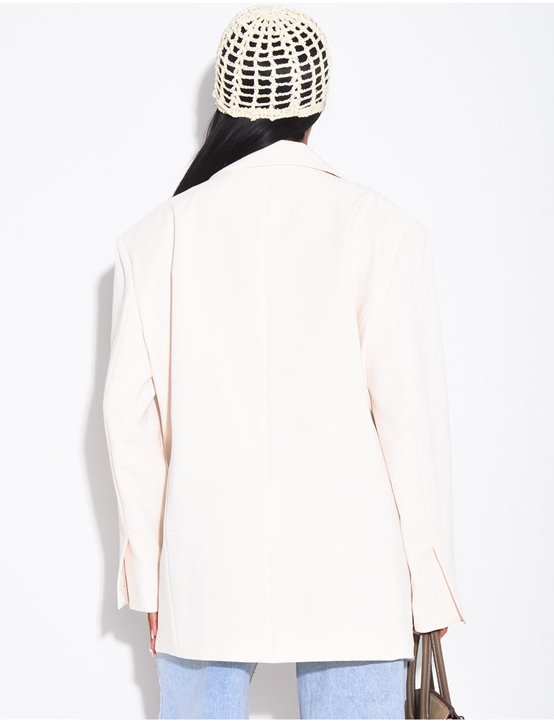 Veste de blazer à épaules structurées oversize