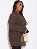 Veste de blazer à épaules structurées oversize