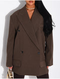 Veste de blazer à épaules structurées oversize
