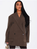 Veste de blazer à épaules structurées oversize