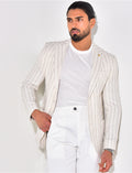 Veste de costume à rayures