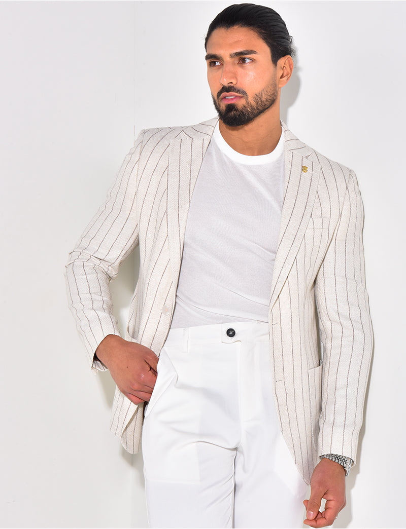 Veste de costume à rayures