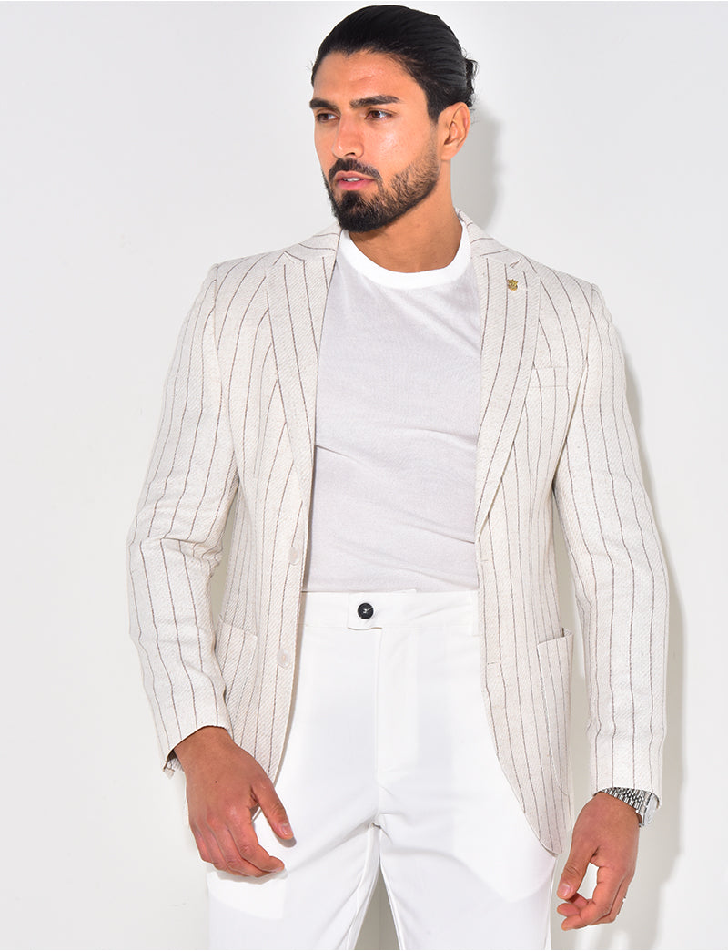Veste de costume à rayures