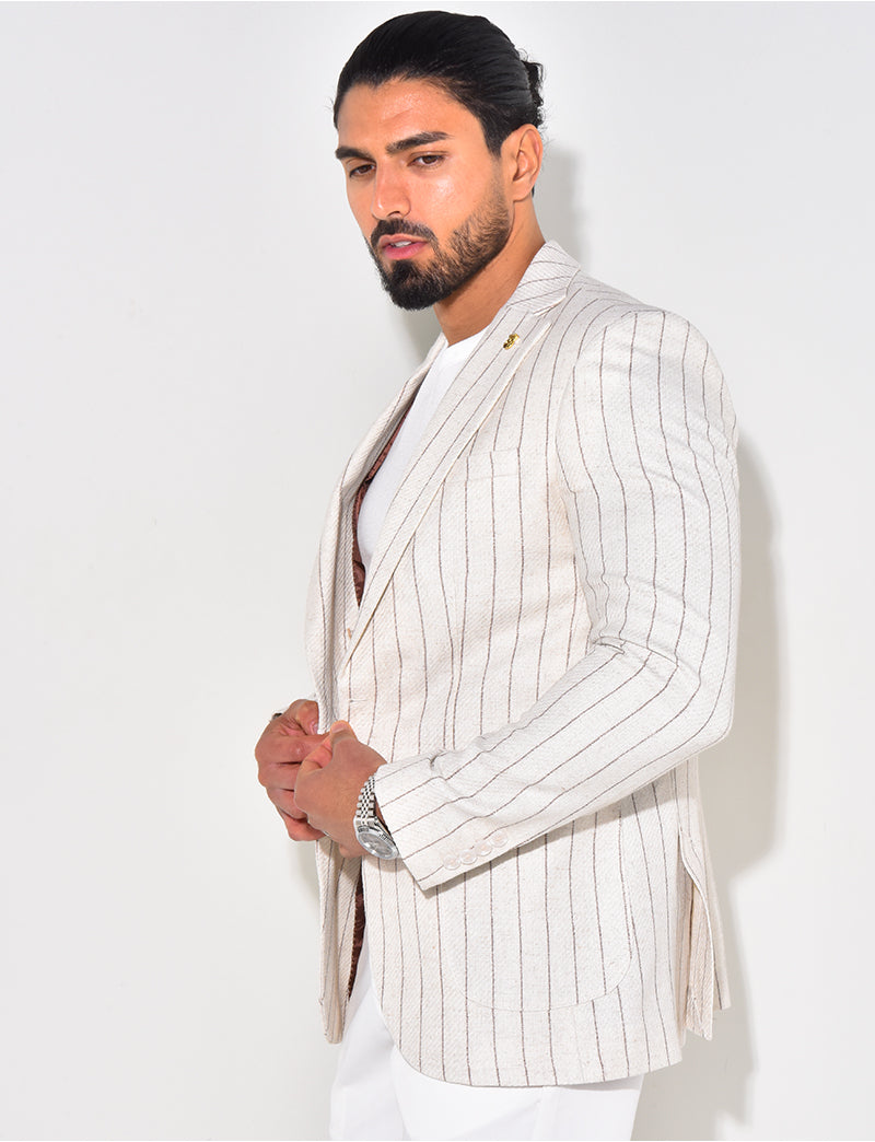 Veste de costume à rayures