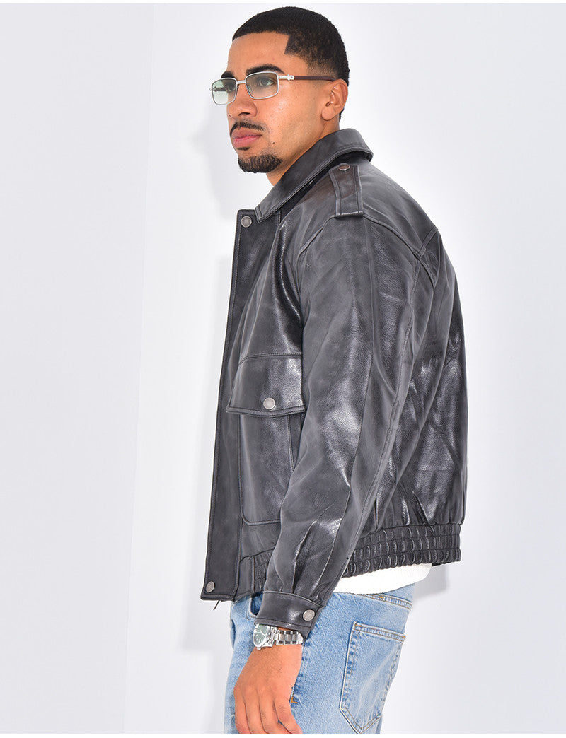 Veste en cuir