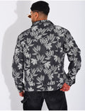 Veste en jeans à motifs