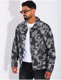 Veste en jeans à motifs