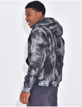 Veste en jeans fourrée & à capuche
