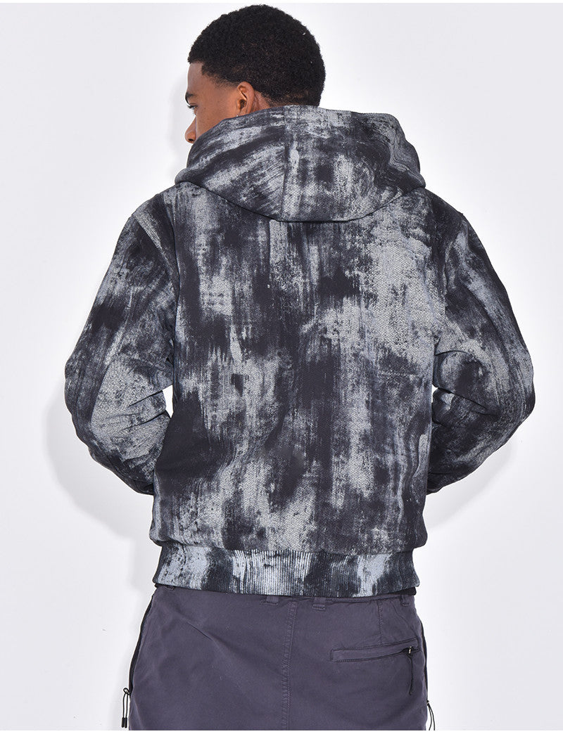 Veste en jeans fourrée & à capuche