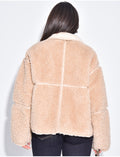 Veste oversize en peau de mouton droite