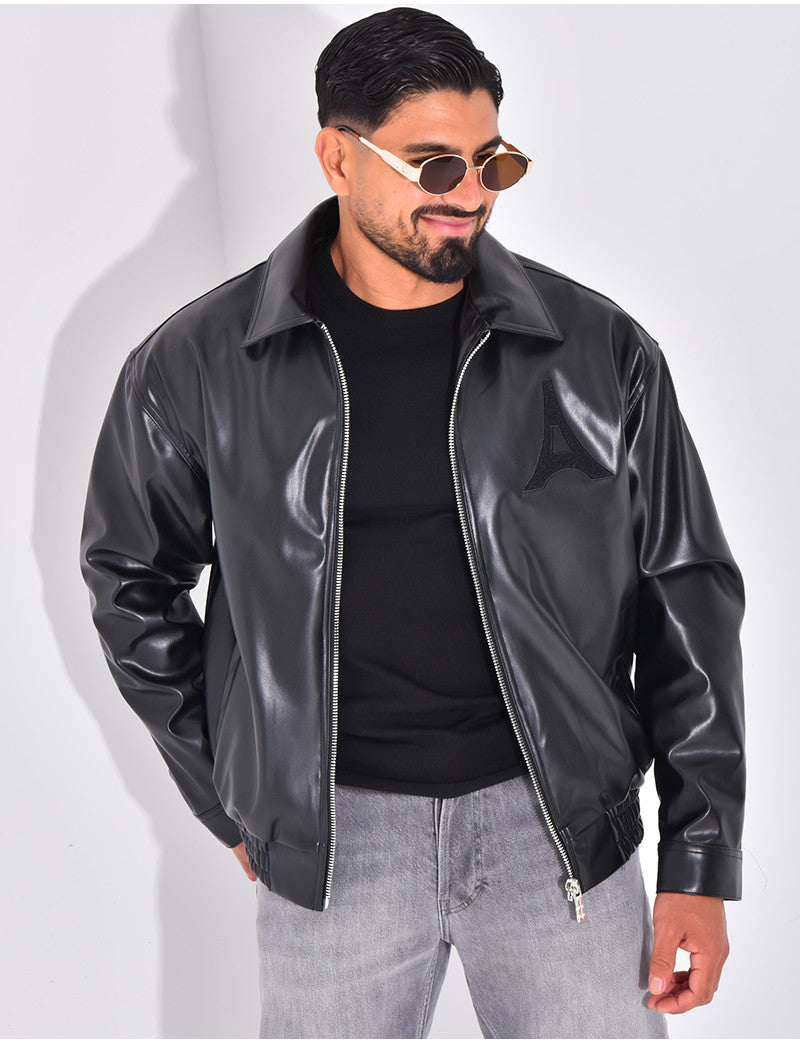 Veste en similicuir