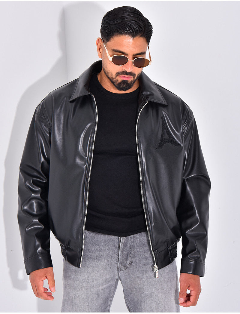 Veste en similicuir